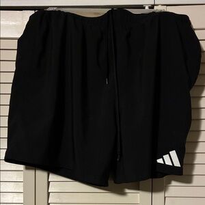 Adidas Men's Black Shorts with White Logo inner net lining w/ pockets 2025 (L)